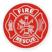 3pcs - Fire & Rescue Hard Hat Decals Helmet Stickers Firefighter EMT Ambulance