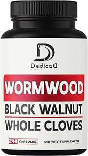 Sweet Wormwood Capsules 1500mg with Black Walnut & Cloves - 240 Vegan Capsules - Artemisia Annua Supplement for Digestive System, Immunity & Body Management