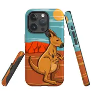 For iPhone 15 Pro Max Case, Shielding Cover, Kangaroo Illustration