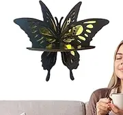 Corner Floating Shelves | Butterfly Nursery Decor,Retro Wood Stand Rack for Bedroom Office Bathroom Garage Decor