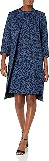 [Nipon Boutique] Women's Animal Jaquard Sheath Dress with Topper Jacket
