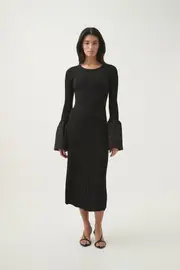 Flute Knit Midi Dress