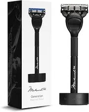 Bolin Webb Generation Razor for Men featuring Gillette Fusion5 Blade and Lightweight Aluminum Handle - Limited Edition Muhammad Ali Razor with a Stand and Sleek Finish for a Smooth Shaving Experience