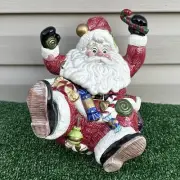 Vintage Santa Claus Christmas Holiday Fitz & Floyd Classic Cookie Jar |Jar + Lid