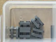 LEGO Parts - Dark Bluish Gray, Round 1 x 2 Open Center Bars - No 77808 - QTY 5