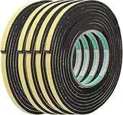 Foam Tape, 5pcs Office Tape 8 mmThickness 10-50 mm Width Single Sided Sponge Sticker Foam Glue Strip Sealing 2 Meters Long(25 mm*8 mm*2 Meters)