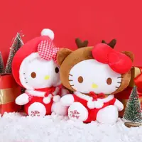 在飛比找ETMall東森購物網優惠-哈嘍kitty公仔正版公仔KT凱蒂貓玩偶毛絨玩具娃娃圣誕節女