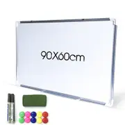 Magnetic Office Board Portable Whiteboard 90X60CM Commercial FREE BUTTON MARKER