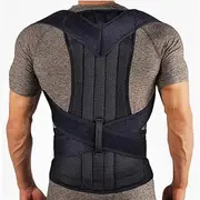 XS-5XL Plus Size Full Back Brace And Posture Corrector For Men And Women Adjustable Shoulder Straightener Teenager Student Scoliosis And Hunchback Correction(Black,5X-Large)
