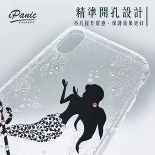 iPanic IPhone X IPhone8 I7 Plus 3D立體浮雕 水鑽手機殼 黑夜人魚 IPhone手機殼