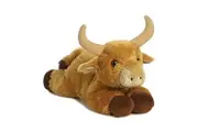 Aurora Adorable Flopsie Toro Bull Stuffed Animal - Playful Ease - Timeless Companions - Brown 12 Inches