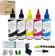 HEMEINY 500ml Ink Refill Kits Compatible with Hp Ink Cartridges 68XL 67XL 305XL 300XL 650XL 901XL 62XL 21XL 22XL Series