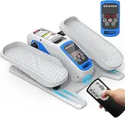 Under Desk Elliptical Machine, Electric Ellipse Leg Exerciser for Senior, Quiet and Compact Electric Seated Pedal Exerciser for Home with Display Monitor, Remote Control and 12 Adjustable Speeds