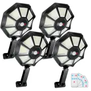 4-Pack 300w Solar Outdoor Lights, Dusk to Dawn Motion Sensor Flood Light, 168...