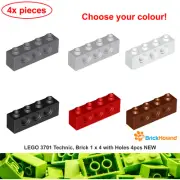 LEGO 3701 Technic, Brick 1 x 4 with Holes 4pcs NEW (Choose a colour)