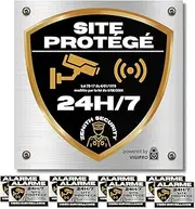 CCTV Private Property Sign with 8 Alarm Stickers