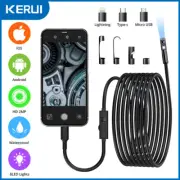 1/2/3/5M 8LED Endoscope Borescope 8mm Inspection Camera Scope for iPhone Android