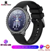 Fashion Luxury Gold Women Smart Watch Heart Rate Blood Oxygen Sleep Monitoring D