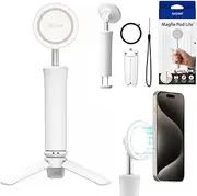 araree Magfie Pod Lite [MagSafe Compatible, Clamp-Type, Smartphone Mount, Strong Magnet Fixing, Rotation Head, Lightweight Design, Supports 1/4" Screws, One-Handed Shooting Grip, Tripod Included, Hand