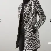 NEW Chico’s Jacquard Zebra Animal Print Topper Blazer Jacket Artsy Size 20/22