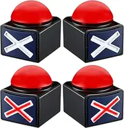 MMGGAISH Buzzer Button with Lights and Sound, Parent-Child Game Button, Game Buzzer (Pack of 4)