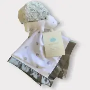 Cloud Island Gray White Plush HEDGEHOG Security Blanket Lovey Target NEW