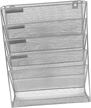 SHOWERORO File Rack Boxes Newspaper Portable Floor Cable Shelves for Wall Trays Wall Storage Rack Power Art Supplies Storage Magazine File Holder Files Craft Office Letter Wire Metal Silver