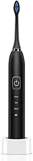 UOOD Electric Toothbrushes Adults with 2 Brush Heads 5 Modes, Clean Teeth Like a Dentist Rechargeable with 3 Modes,2 Minute Timed Memory Powerful Cleaning Function (Color : Black)