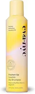 Eva NYC Freshen Up Invisible Dry Shampoo with Argan Oil & Rice Starch for All Hair Types, Non-Toxic, GMO-Free Cleansing Formula