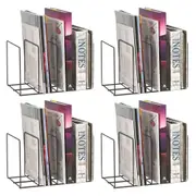 4PK Marbig Wire Book/Magazine Rack Holder 4 Slot Desk Organiser for Office/Home