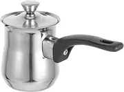 ULTECHNOVO Turkish Coffee Pot Coffee Pot for Stove Small Camping Coffee Pot Milk Frothing Pot Melting Pots Stove Top Coffee Maker Pot Stove Top Tea Kettle Butter Warmer Silver Stainless Steel