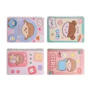 4 Pcs A 5 B5 Spirals Notebook Journal Notebooks Travel Notebook Cartoon Notepads