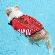 UIQELYS Dog Air-in Life Jacket Red in Size L