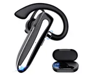 Bluetooth Headset with Microphone, Handsfree Wireless Headset Mobile Phone In Ear with LED Charging Box, Compatible with iPhone Samsung Huawei Mobile Phone