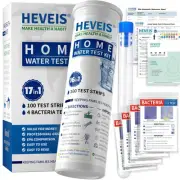 17 in 1 Home Drinking Water Testing Kit - 100 Strips + 4 Bacteria Tests - Tap...