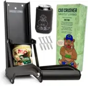 Grizzly Living Can Crusher for Recyling | Heavy Duty Wall Mounted Can Crusher