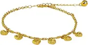 [EIYIELX] Heart Shaped Bell Anklet Bracelet Foot Accessories