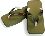 Hajime(一歩) [One Step] [Hajime] Geta Geta Clogs, Soft and Water Resistant, Made of Sponge, 10.6 inches (27 cm), GR/Camouflage x Green, Camouflage x Green (Maysai x Green/27), Maisai × Green, 27.0 cm