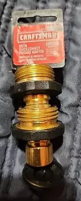 Craftsman Metal Quick Connect Set Brass 2pk W/ Lifetime Manufacturers Warranty!
