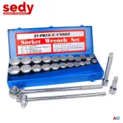 27 Piece 3/4" Drive Wrench Socket Set Metric + Imperial Spanner Extension