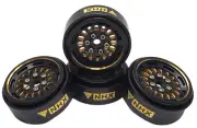 NEW NHX 1.0 Black Brass Beadlock Crawler Wheels Rims 4 SCX24 FREE US SHIP