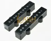Pair of Black Bass Pickup Covers Neck/Bridge for 5 String Jazz Bass J Bass