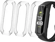 Screen Protector intended for Samsung Galaxy Fit 2 SM-R220 Case, Full of Cover Galaxy Fit 2 TPU Soft Flexible TPU Silicone Shock-Proof and Scratch-Resistant Protector Cover Case intended for Samsung Galaxy Fit 2 SM-R220 Smartwatch (Clear,Clear,Clear)