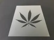 Pot Leaf #1 Stencil 10mm or 7mm Thick, Weed, Marijuana, Crafts, Airbrushing!
