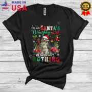 On Santa's Naughty List I Regret Nothing Christmas Australian Shepherd T-Shirt