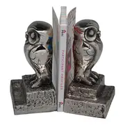 [Florabelle Living] Antique Owl Nickel Bookend Set