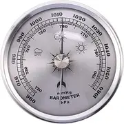 Carhar Pressure Gauge Metal Wall Barometer Atmospheric Multifunction Thermometer Hygrometer Portable