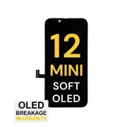Soft OLED Screen for iPhone 12 Mini with Tool Kit and Tempered Glass Protector