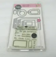 Sizzix 659650 Stephine Barnard Holidays Birthday Gifts Framelits With Stamps Set