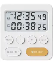Digital Dual Kitchen Cooking Timer Dual Count Up/Down Timer Volume & Alarm Light